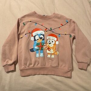 Good condition girls Bluey Christmas sweater